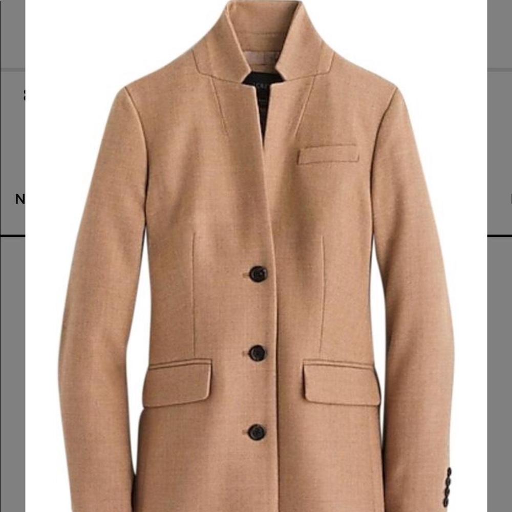Tan/camel Regent J Crew wool topcoat